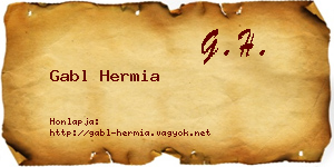 Gabl Hermia névjegykártya